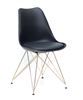 Стул с металлическим основанием 635-A GD-ML (BLACK 03/металл золотистый)