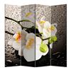 Ширма 1111-4 "Белая орхидея и капли" (4 панели)