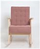 Кресло-качалка РЕТРО (беленый дуб / RS 12 - розовый)