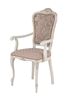 Кресло с подлокотниками Виконт (тон 308 слоновая кость + патина золото/ ткань Афитап розовый/компаньон)