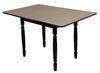 Стол обеденный ЛС-831 (столешница Береза светлая Эрмана / кромка+царги венге / ноги Черные точеные)