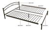 Кровать двуспальная Волна (120х200/металлическое основание) Бежевый
