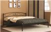 Кровать односпальная Валерия с изножьем (90х200/металлическое основание) Бежевый