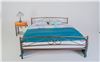 Кровать двуспальная Валерия с изножьем (160х200/металлическое основание) Коричневый бархат