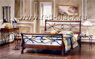Двуспальная кровать Амбер (160х200) Майер браун