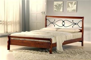 Двуспальная кровать  Амбер LF (160х200) Майер браун