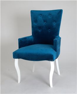 Кресло Виктория (эмаль белая / 34 - королевский синий)
