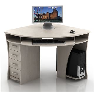 Компьютерный стол "КС-2 Сокол" (Дуб беленый)