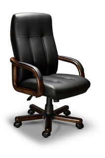 Компьютерное кресло Forum-A LX (орех темный/экокожа Черный)
