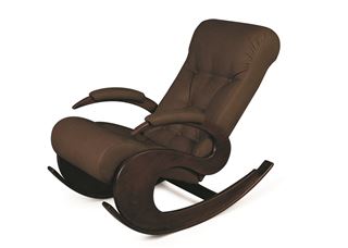 Кресло-качалка Лебедь (темный тон / 07 - к/з коричневый)