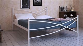 Кровать Лиана (160х200/металлическое основание) Белый