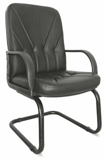 Кресло Менеджер стандарт короткий конференц кожа (черная)