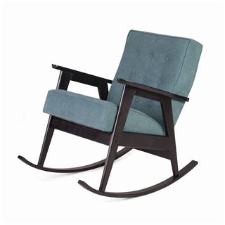 Кресло-качалка РЕТРО (венге / 09 - бирюзовый)