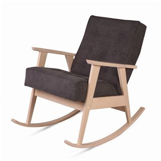 Кресло-качалка РЕТРО (беленый дуб / 05 - коричневый)