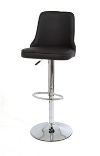Барный стул ADAM 942-5 (PU BLACK / хром) КОМБИНИРОВАННЫЙ