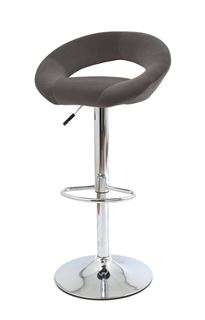 Барный стул S-905 (GREY B-1004 velvet / хром) КОМБИНИРОВАННЫЙ