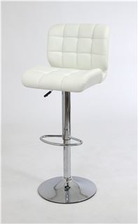 Барный стул S-939 (PU WHITE / хром) БАЗОВЫЙ