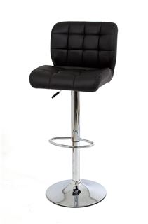 Барный стул S-939 (PU BLACK / хром) БАЗОВЫЙ