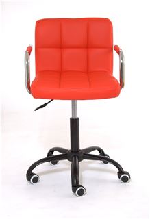 Кресло Мастера ARNO с подлокотниками (PU RED / Black) КОМБИНИРОВАННЫЙ
