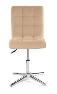 Стул Офисный AUGUSTO (BEIGE B-1005 velvet / Хром) КОМБИНИРОВАННЫЙ