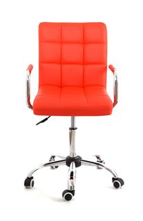 Кресло Мастера AUGUSTO с подлокотниками (PU RED / Хром) КОМБИНИРОВАННЫЙ