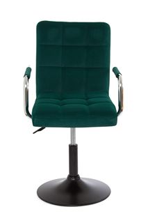 Стул AUGUSTO с подлокотниками (GREEN B-1003 velvet / Black) КОМБИНИРОВАННЫЙ