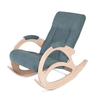 Кресло-качалка К-5 (беленый дуб / 09 - бирюзовый)