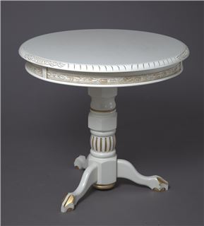 Кофейный стол "Милорд-d70" (1013+патина золото) Слоновая кость