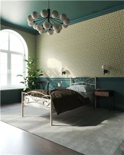 Кровать с изножьем "Глэдис" (90х200/ноги металл/цвет Бежевый)