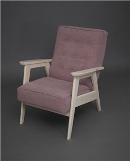 Кресло РЕТРО (беленый дуб / 08 - розовый)