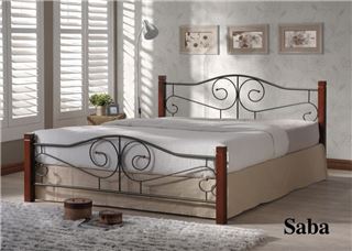 Двуспальная кровать Саба (Saba-160х200) Темный орех