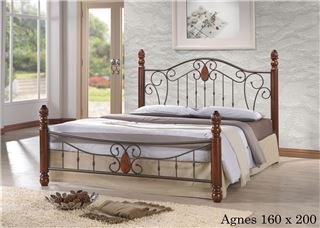 Двуспальная кровать Агнес (Agnes 160х200) Темный орех