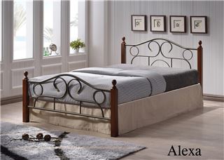 Кровать мод. 808  (Alexa-120х200) Темный орех
