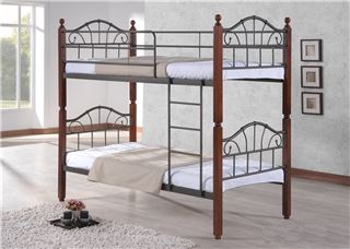 Двухъярусная кровать Мира - DD  (Mira-DD-90х190) Темный орех