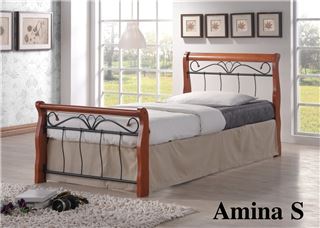 Односпальная кровать Амина (90x190) Темный дуб