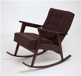 Кресло-качалка РЕТРО (темный тон / RS32 - коричневый)