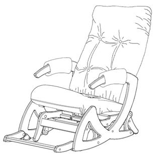 Кресло-глайдер Балтик (Венге, ткань Verona Brown)