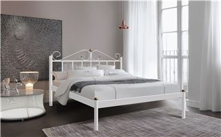 Кровать "Розана" (160х200/металлическое основание) Белый