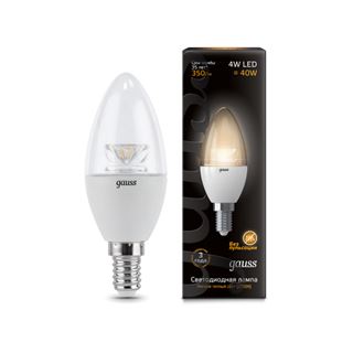 Лампа Gauss LED Candle Crystal Clear E14 4W 2700К (103201104)