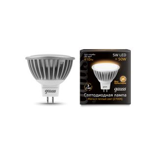 Лампа Gauss LED MR16 GU5.3 5.5W SMD AC180-240V 2700K FROST (EB101505105)