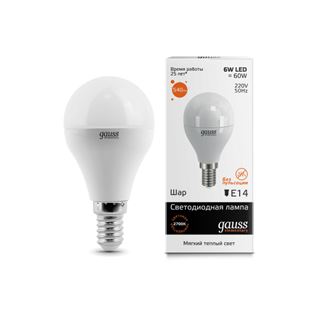 Лампа Gauss LED Elementary Globe 6W E14 2700K