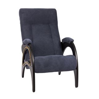 Кресло для отдыха, мод. 41 (Denim Blue/Венге) с лозой